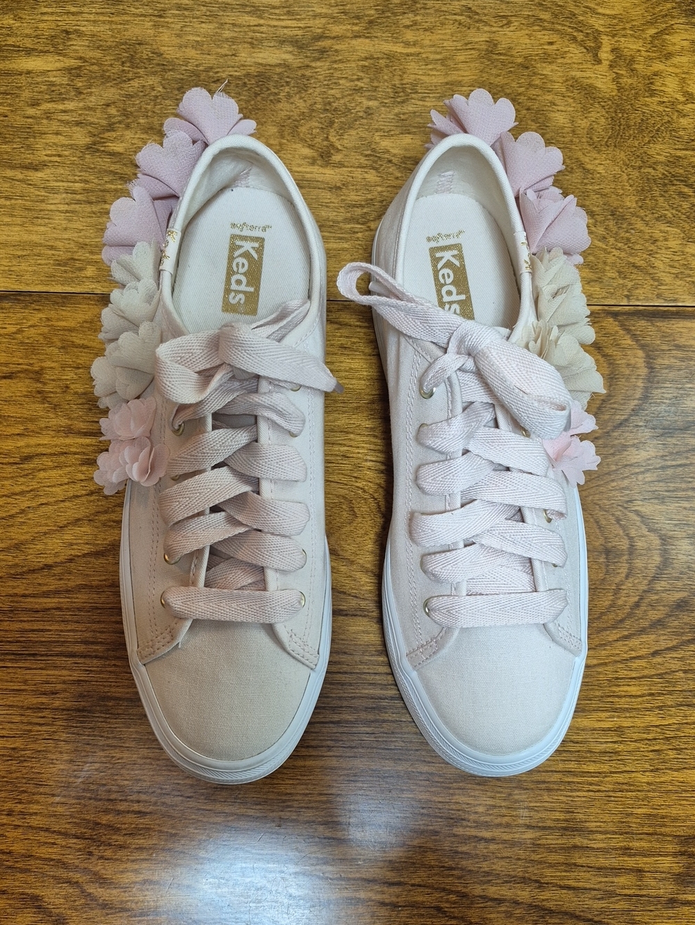 KEDS Triple Up Floral Appliquè Women's Platform Canvas Sneakers, Size US 7 - Picture 8 of 17